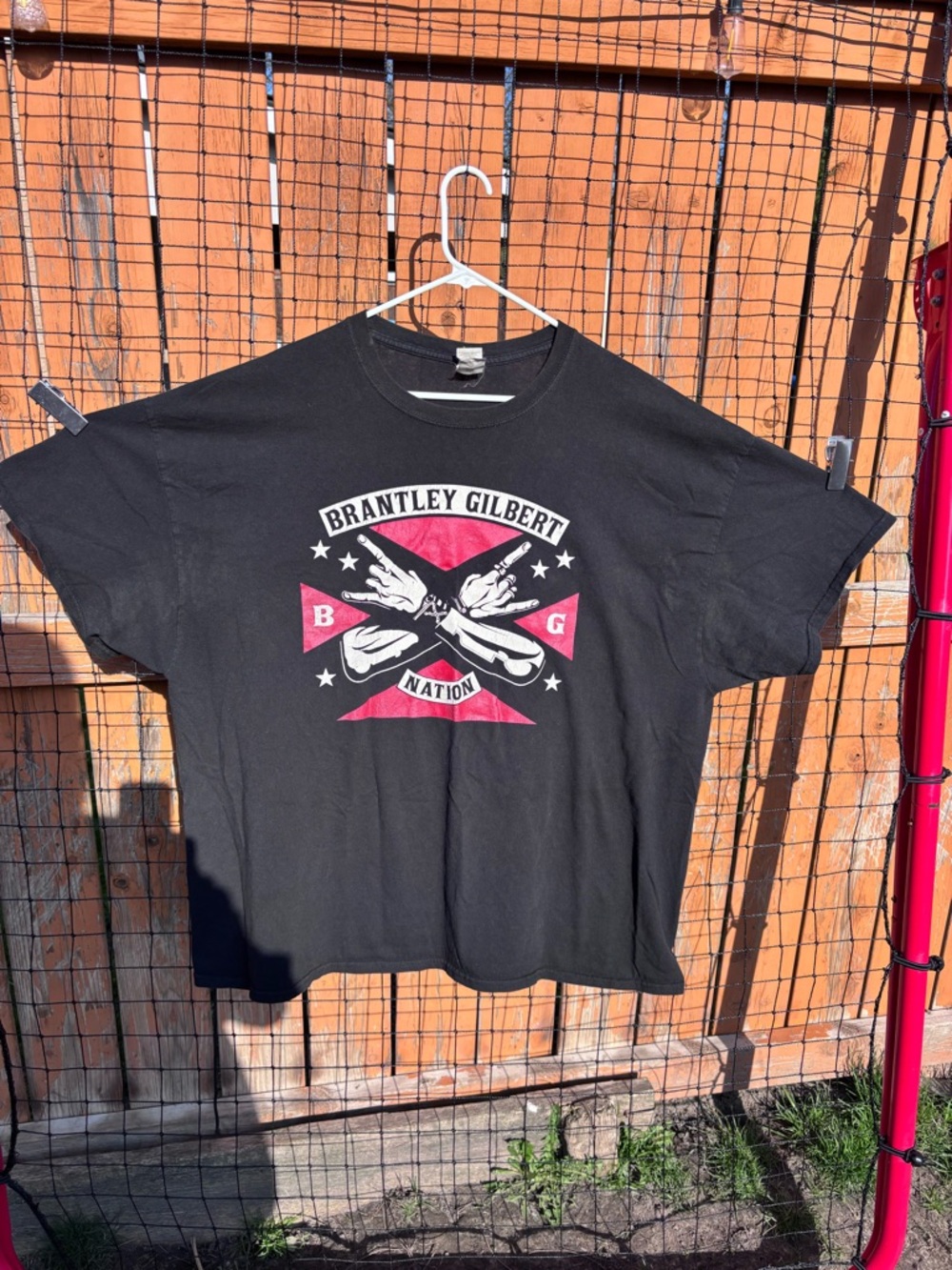 Gildan Black Brantley Gilbert Graphic Tee with Pink Accent